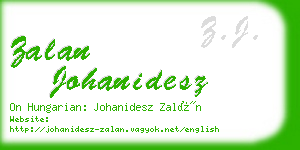 zalan johanidesz business card